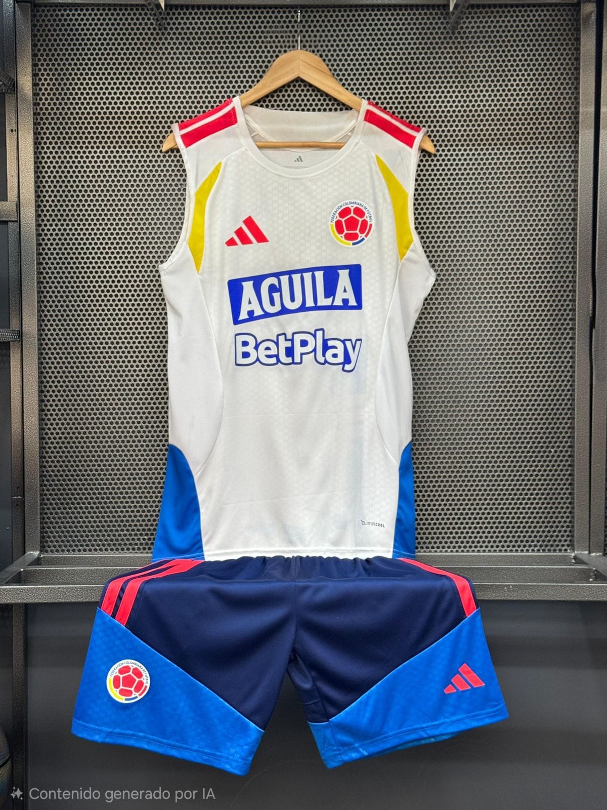 Conjunto entrenamiento Peto Selección Colombia Blanco (Musculosa)